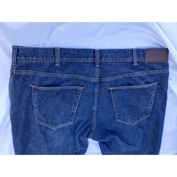 Perry Ellis Men's Size 40x32 Blue Denim Jeans Dark Wash Straight Leg - Picture 7 of 11